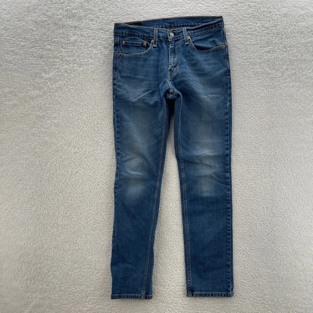 Levis 511 Jeans Mens 31x32 Blue Medium Wash Slim Fit Stretch Denim Preppy Casual